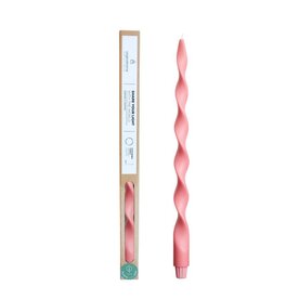 Spiraal kaars roze 