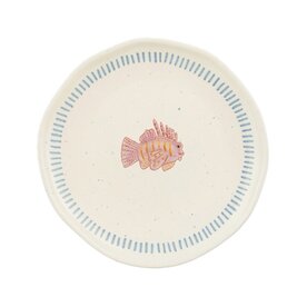 Dinerbord Ariane bolle vis  - roze/blauw