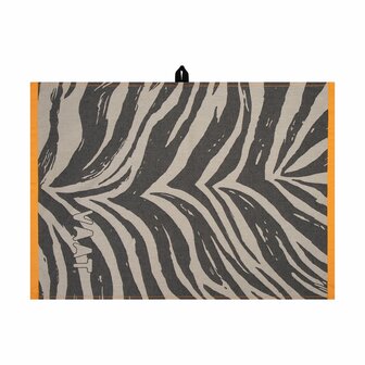 Gift set I love zebra - theedoek en handdoek - black / sand - VAAT Amsterdam
