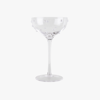 Lepelclub - cocktail glas transparant met parels 