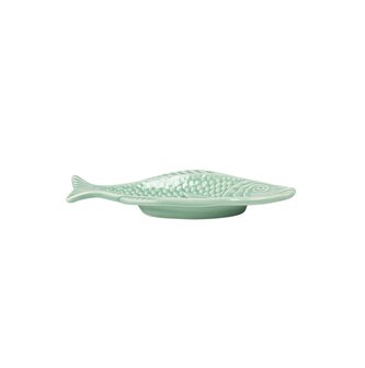 Vis bordje Ovaal - turquoise - klein
