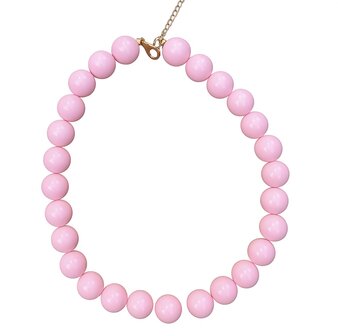 Kralen ketting - licht roze 
