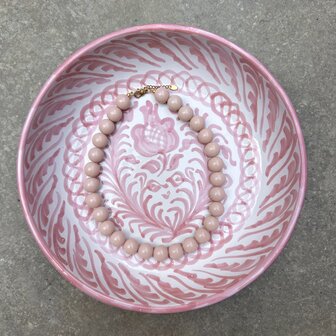 Beige kralenketting 