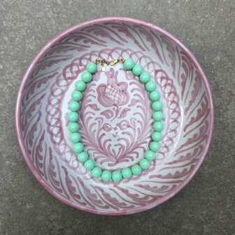 Kralen ketting - mint groen