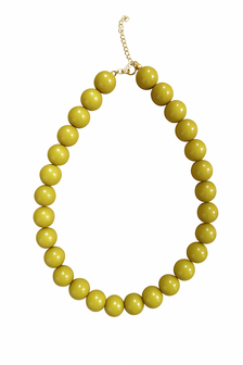 Kralen ketting - olijf groen