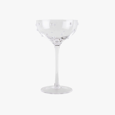 Lepelclub - cocktail glas transparant met parels 