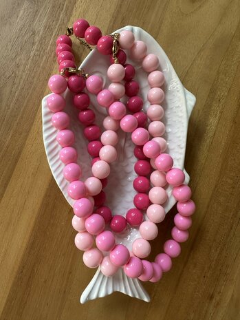 Kralen ketting - roze