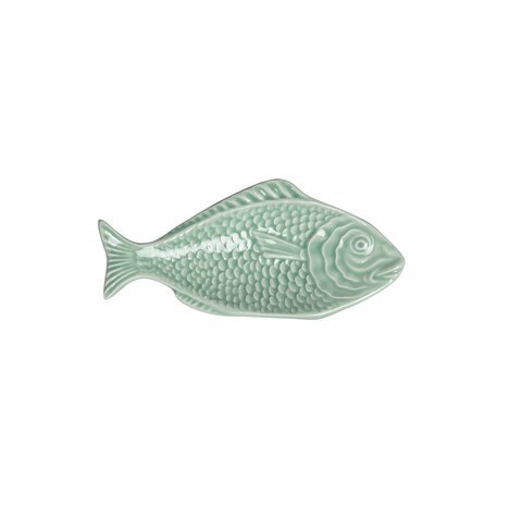 Vis bordje Ovaal - turquoise - klein