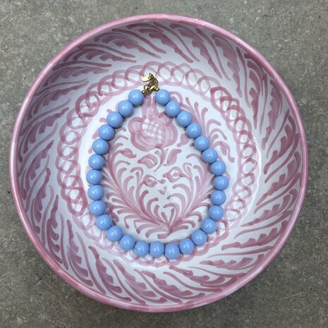 Kralen ketting - blauw