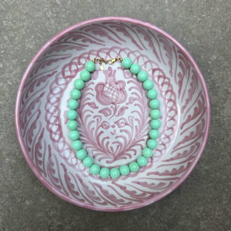 Kralen ketting - mint groen