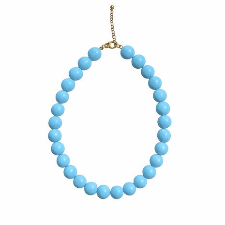 Kralenketting licht blauw