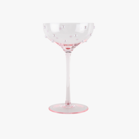 Lepelclub - cocktail glas roze met parels 