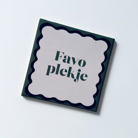 Tegeltje - favo plekje - groen