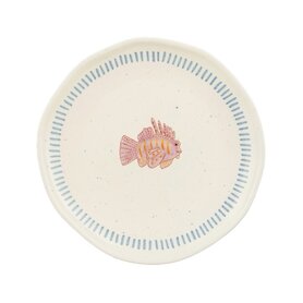 Dinerbord Ariane bolle vis  - roze/blauw
