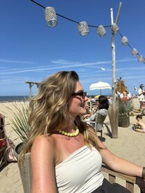 Kralen ketting - geel