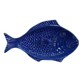 Vis bordje - blauw - groot 